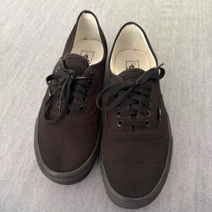 Vans Classic Black Canvas Lace-Up Sneakers Men’s Size 11 Low Top Casual Shoes